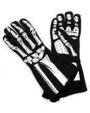 Cargar imagen en el visor de la galería, RJS Single Layer White Skeleton Gloves Small