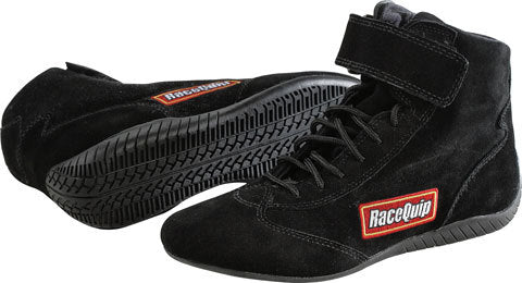 Racequip Shoe Mid-Top Black Size 8  SFI