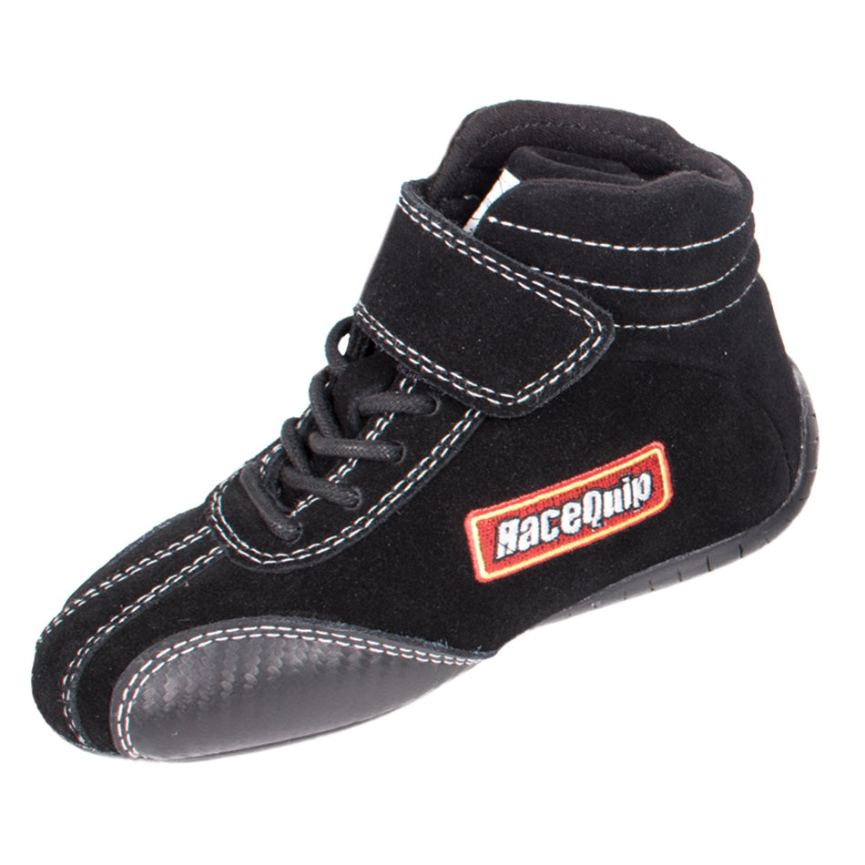 Racequip Shoe Ankletop Black Kids Size 8 SFI 3.3/5