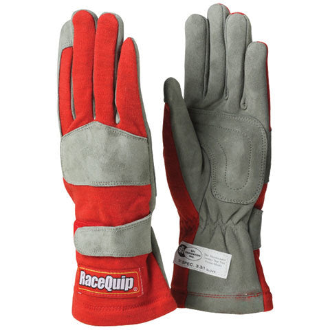 Racequip Gloves Single Layer Small Red SFI