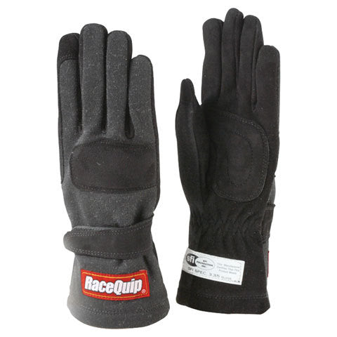 Racequip Gloves Double Layer Medium Black SFI