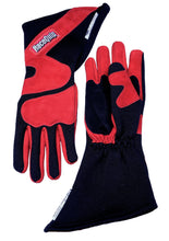 Cargar imagen en el visor de la galería, Gloves Outseam Black/Red Large SFI-5