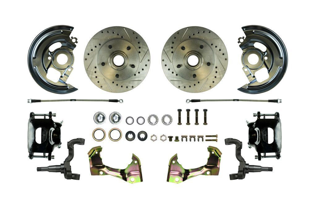 Right Stuff Detailing Disc Brake Conv. Drill/ Slot Blk PC & SS Hoses