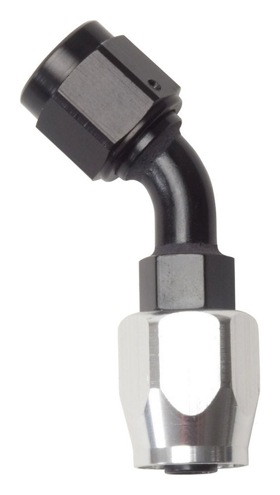 Russell #6 45 Deg Hose Fitting Black/Silver