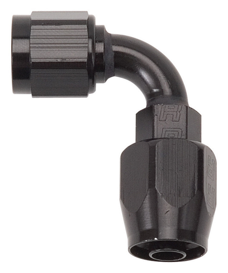 #4 90 Deg Hose End Black