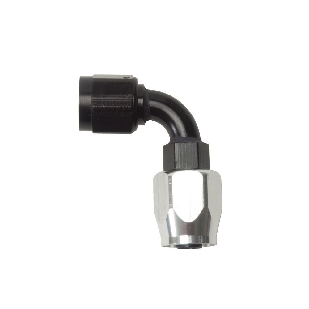 Russell #6 90 Deg Hose End Black/Silver