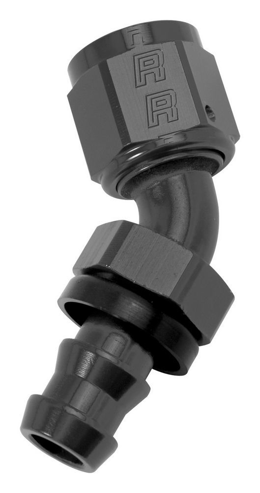 Twist-Lok Hose End #8 45 Deg Black