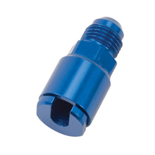 Load image into Gallery viewer, RussellEFI Fuel Fitting 6an Male to 1/4 Female Blue