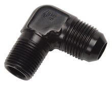 Cargar imagen en el visor de la galería, #8 to 1/2npt 90 Degree Adapter Fitting Black