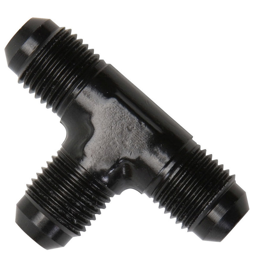 Black Aluminum Flare Tee Adapter - Male to Male Fitting