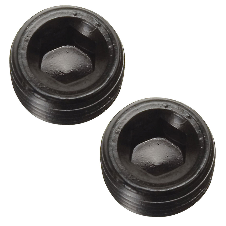 Tapón de tubo Russell 1/8 NPT con conector Allen, color negro