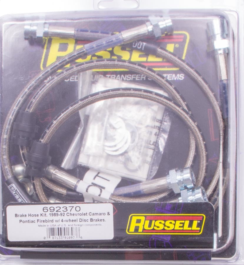 Kit de mangueras de freno delantero Russell Camaro 89-92