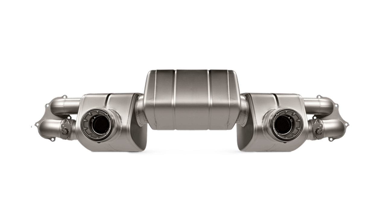 Akrapovic 2020+ Porsche Cayman GT4 (718) Slip-On Line (Option 2) w/Black Coated Titanium Tips