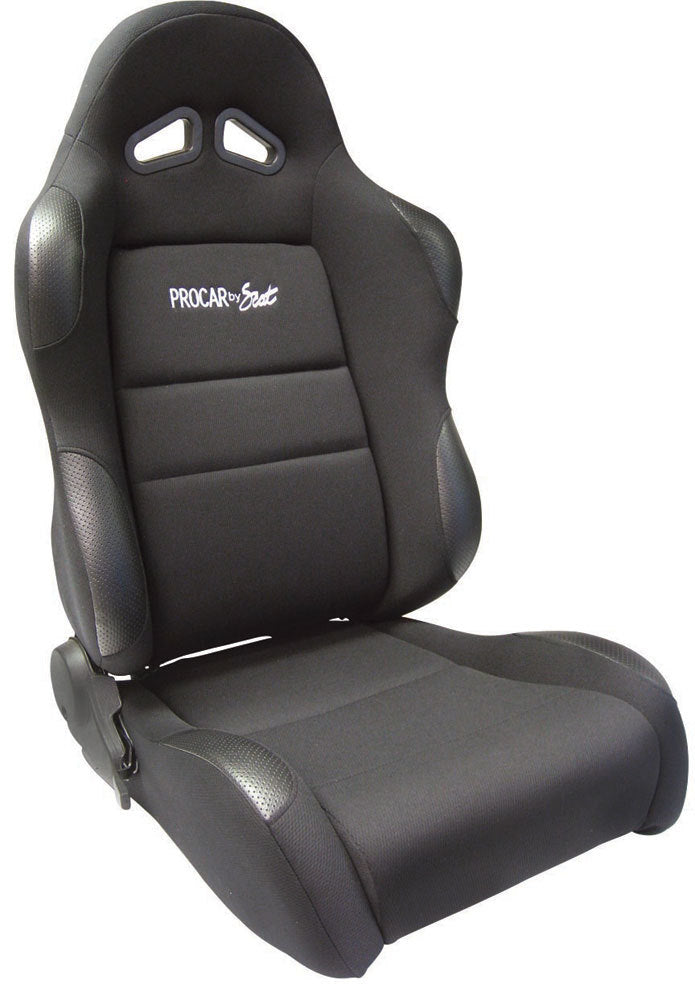 Scat Cranks Sportsman Racing Seat - Right - Black Vinyl/Vlur