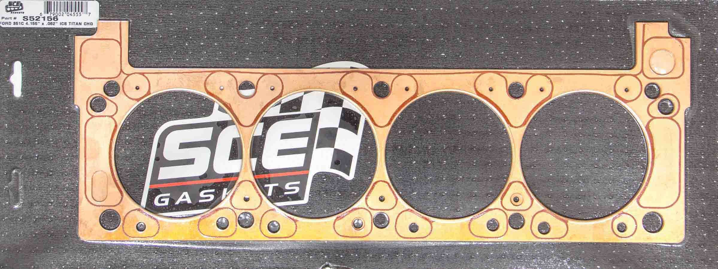 SCE Gaskets SBF ISC Titan Copper Head Gskt LH 4.155 x .06