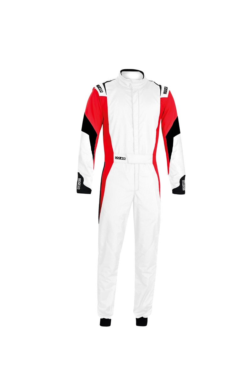 Sparco Motor Sports Comp Suit White/Red Large / X-Large