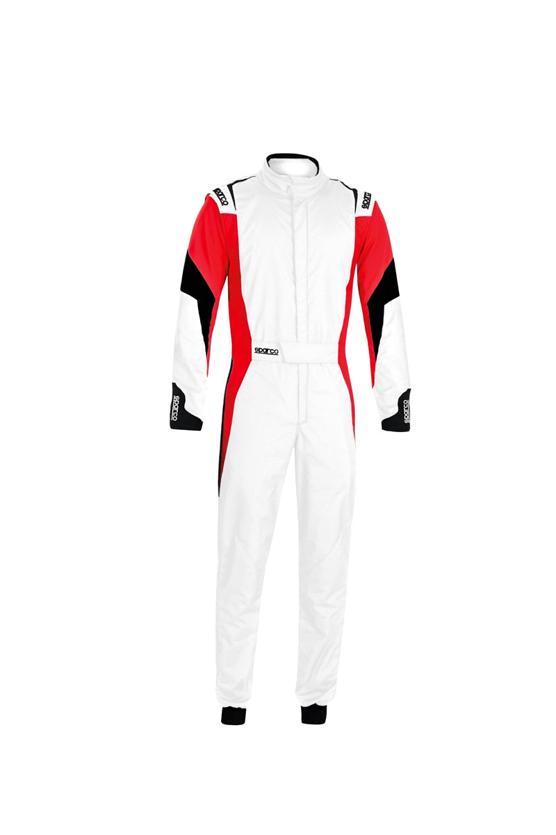 Sparco Motor Sports Comp Suit White/Red X-Large / 2X-Large
