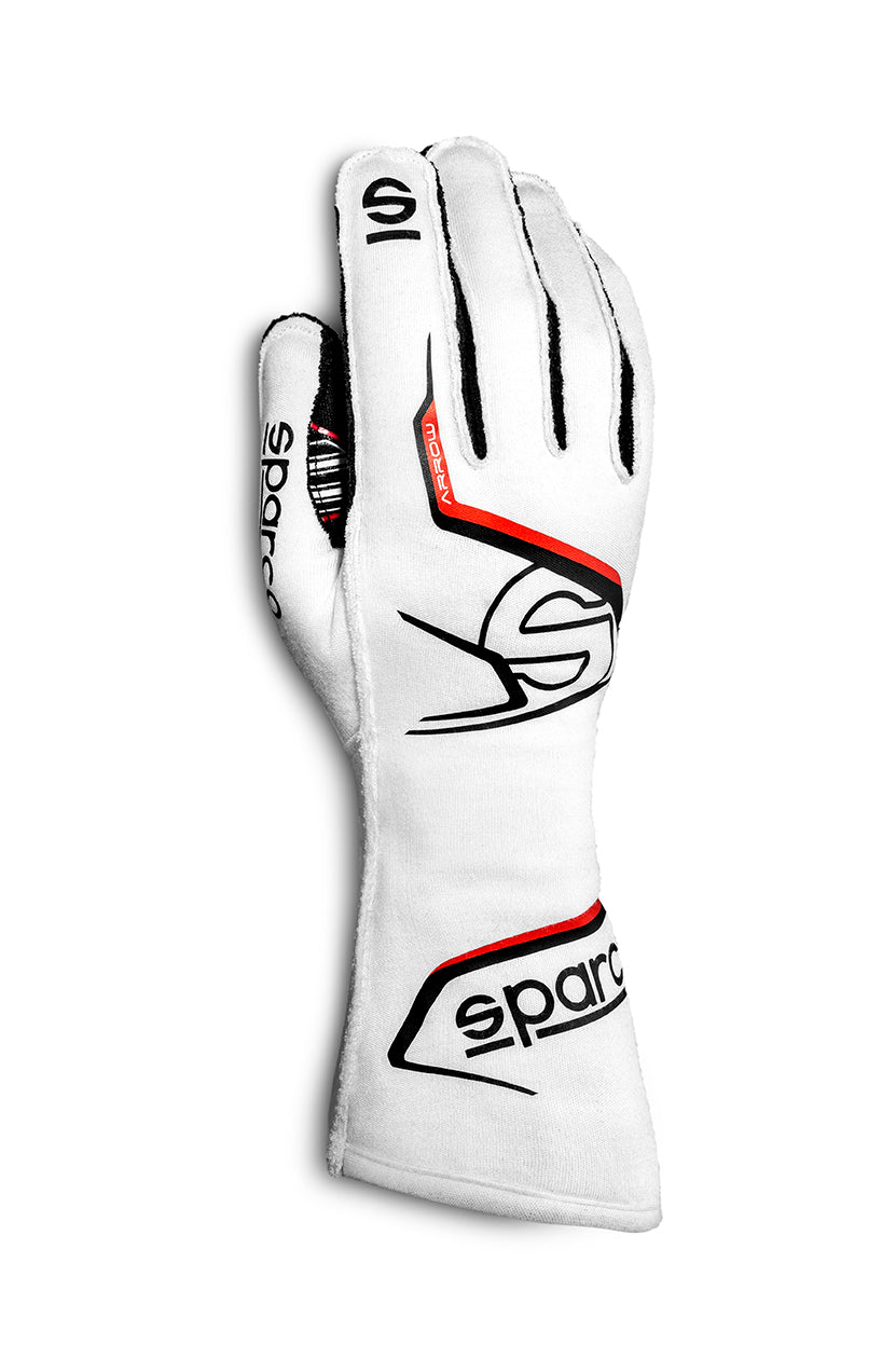 Sparco Motor Sports Glove Arrow Large White / Black