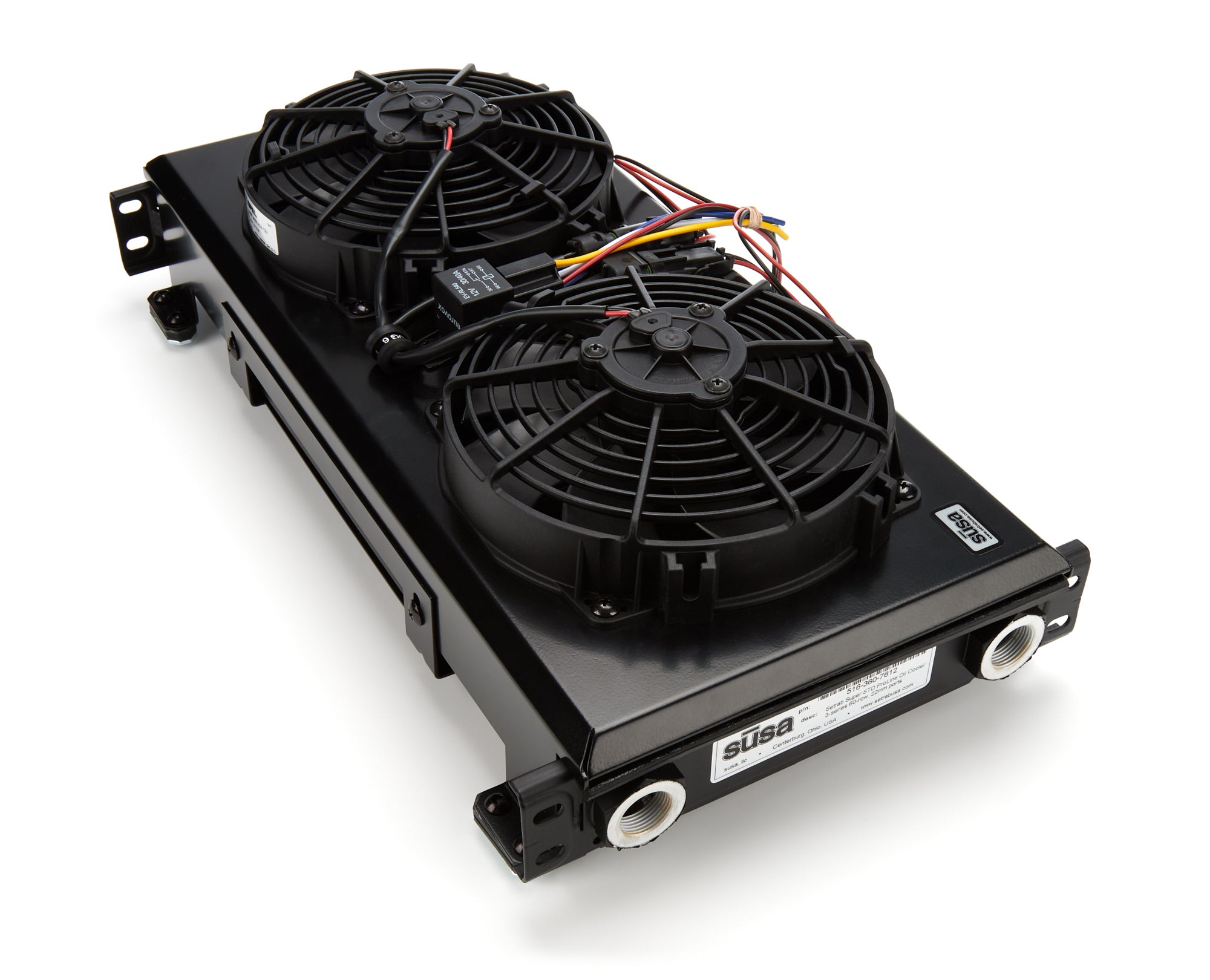 Setrab Series-3 Oil Cooler - 60-Row w/2 12-Volt Fans