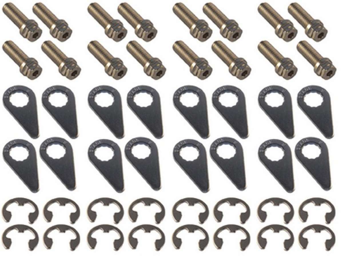 Stage 8 S/S Header Bolt Kit - 6pt. 3/8-16 x 1in (16)