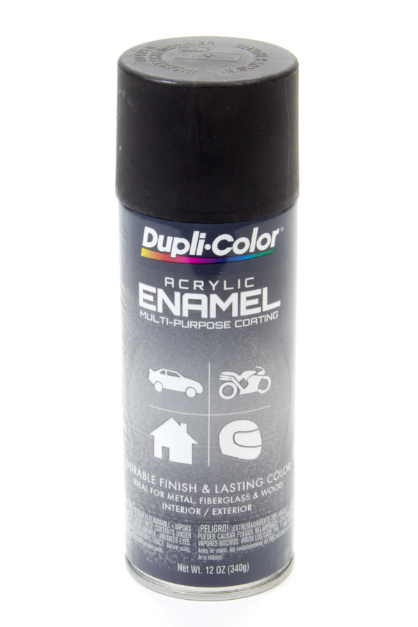 Dupli-Color Semi Gloss Black Enamel Paint 12oz