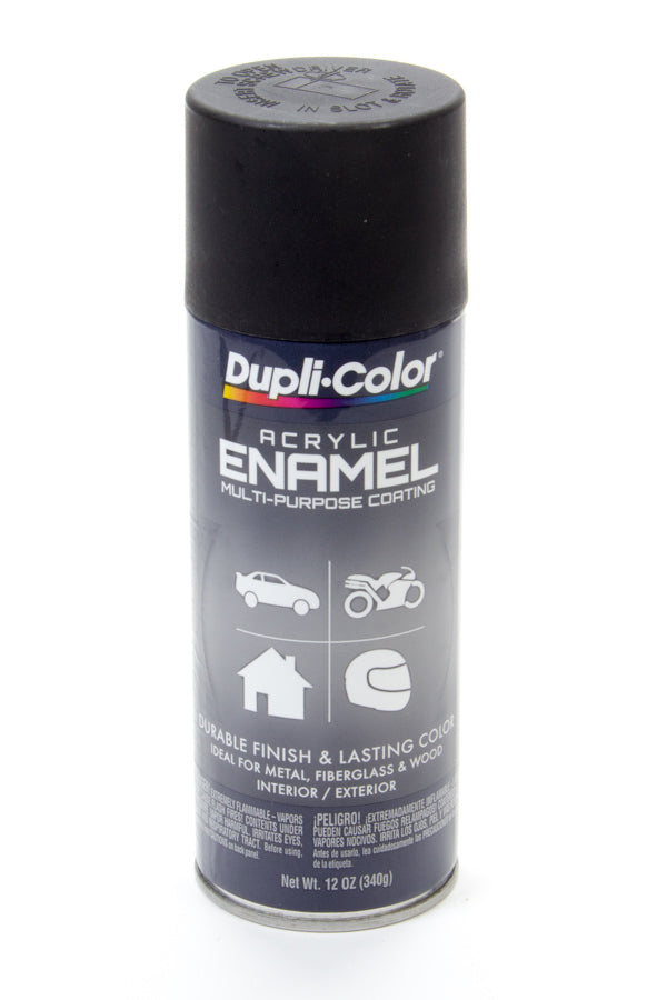 Dupli-Color Flat Black Enamel Paint 12oz