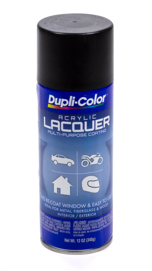 Dupli-Color Semi Gloss Black Lacquer Paint 12oz