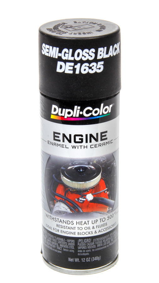 Dupli-Color Semi Gloss Black Engine Paint 12oz