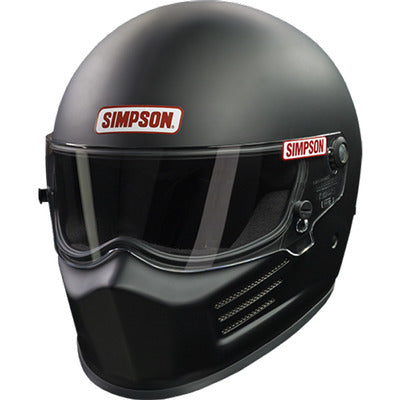 SIMPSON SAFETY Helmet, Super Bandit, Snell SA2020, Head and Neck Support Ready, Flat Black, Large, Each