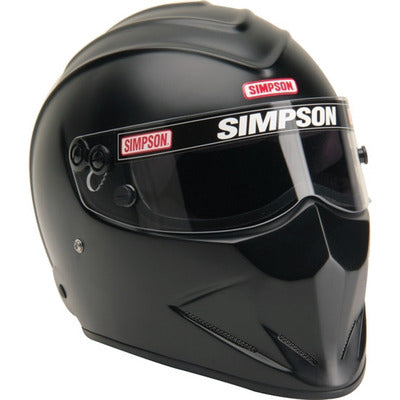 SIMPSON SAFETY Helmet, Diamondback, Snell SA2020, Head and Neck Support Ready, Flat Black, Size 7-1/2, Each