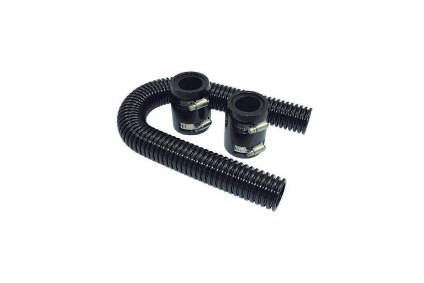 Specialty Products chrome - Archived Radiator Hose Kit  24in w/Aluminum Caps Black