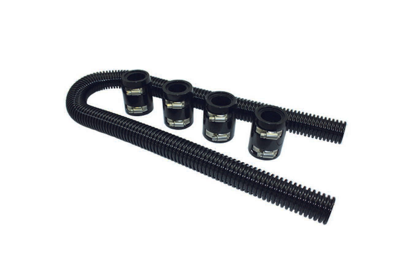 Specialty Products chrome - Archived Radiator Hose Kit  48in w/Aluminum Caps Black