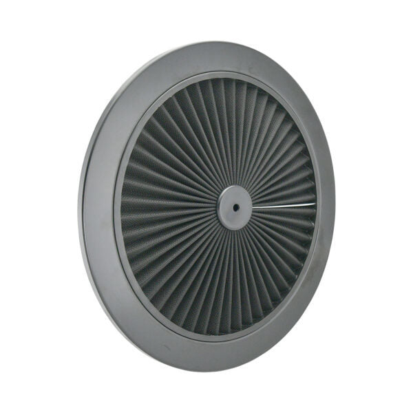 Specialty Products chrome - Archived Air Cleaner Top 14in Flow-Thru Black Filter