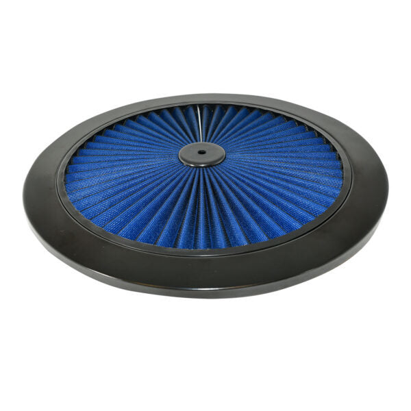 Specialty Products chrome - Archived Air Cleaner Top 14in Flow-Thru Blue Filter