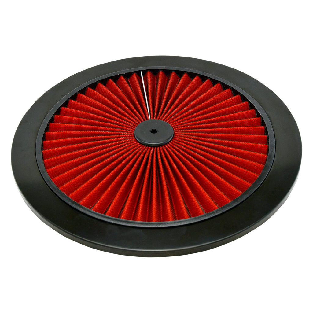 Specialty Products chrome - Archived Air Cleaner Top 14in Flow-Thru Red Filter