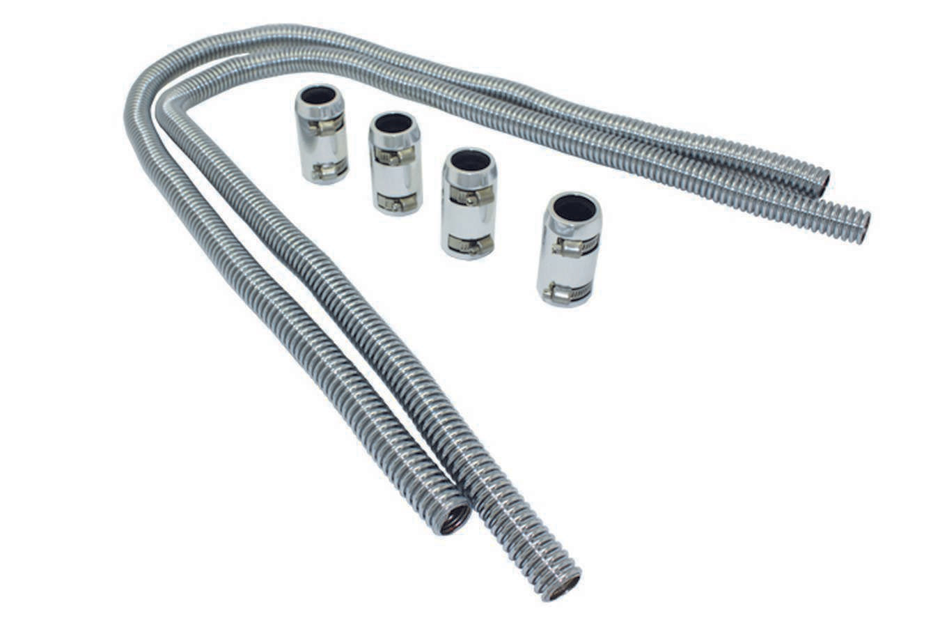 Specialty Products chrome - Archived Heater Hose Kit 44in w/Polished Aluminum Cap