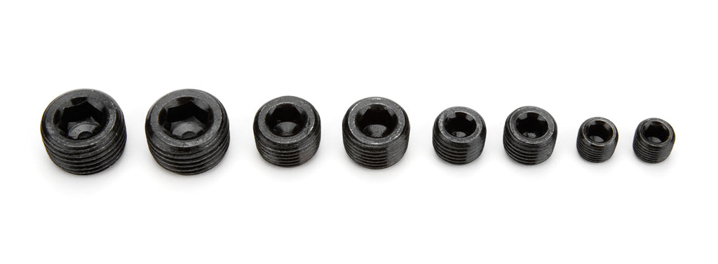 Pipe Plugs Allen Head Black 8Pcs.