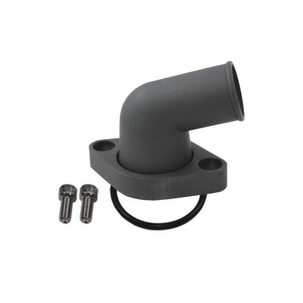 Specialty Products chrome - Archived Water Neck  SB Chevy 15 Degree O-Ring Black