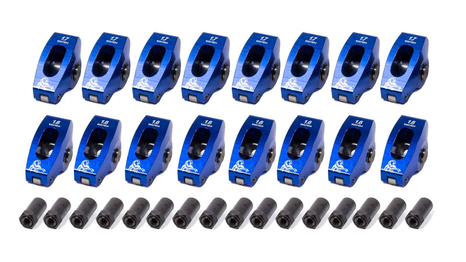 Scorpion Performance SBC Roller Rocker Arms 1.7/1.6 Ratio 7/16 Stud