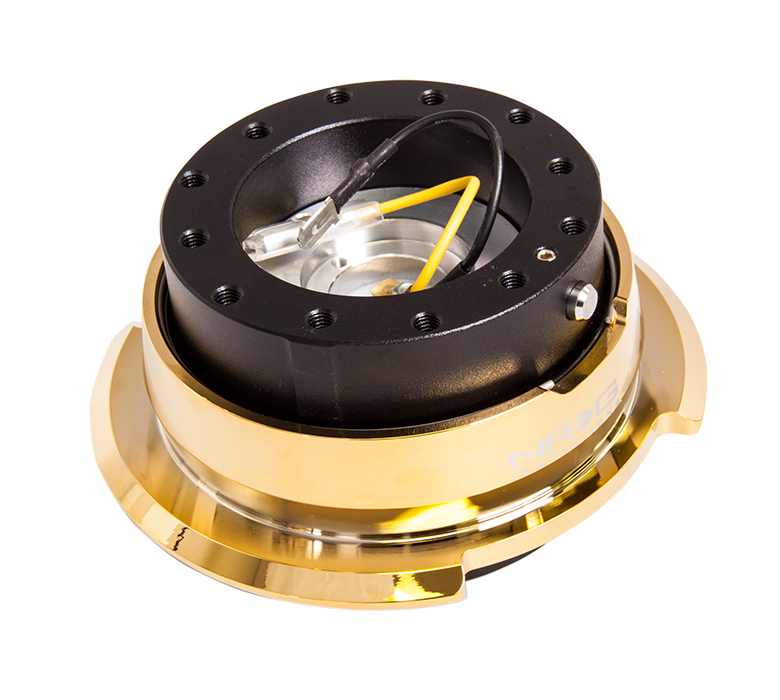 NRG Quick Release Kit Gen 2.8 - Black Body / Chrome Gold Ring