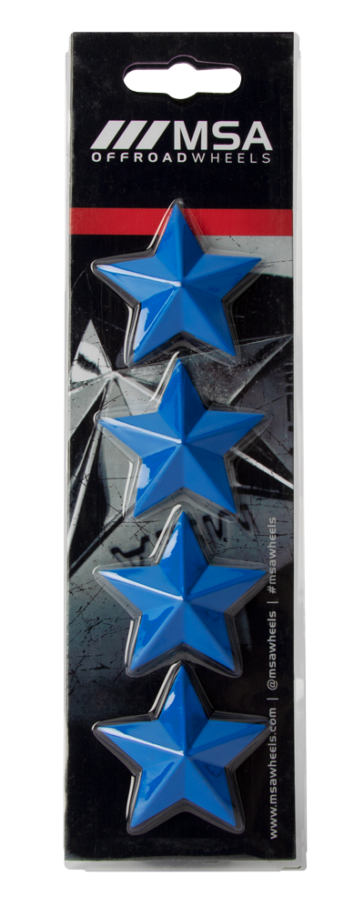 MSA STAR LOGO - BLUE (4PK) - MSA WHEELS