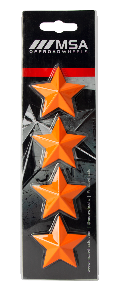 MSA STAR LOGO - ORANGE (4PK) - MSA WHEEL