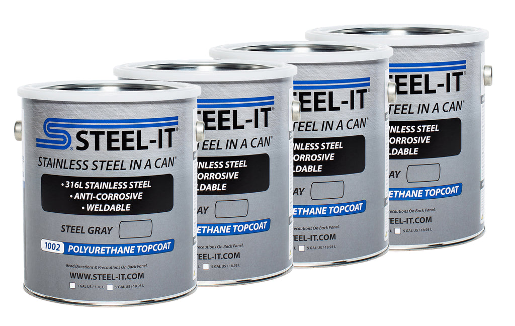 STEEL-IT Steel Gray Polyurethane Case 4 x 1 Gallon