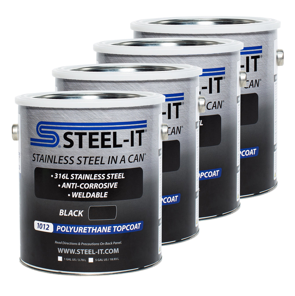 STEEL-IT Black Polyurethane Case 4 x 1 Gallon