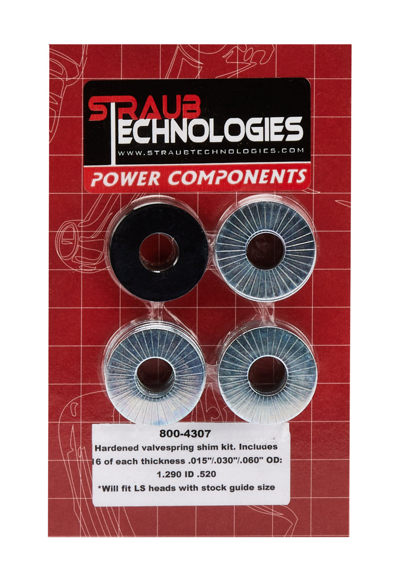 Straub Technologies Valve Spring Shim Kit 16 Each .015/.030/.060