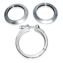 Cargar imagen en el visor de la galería, Stainless Works V-band kit  3-1/2in Kit Includes Clamp &amp; Flanges