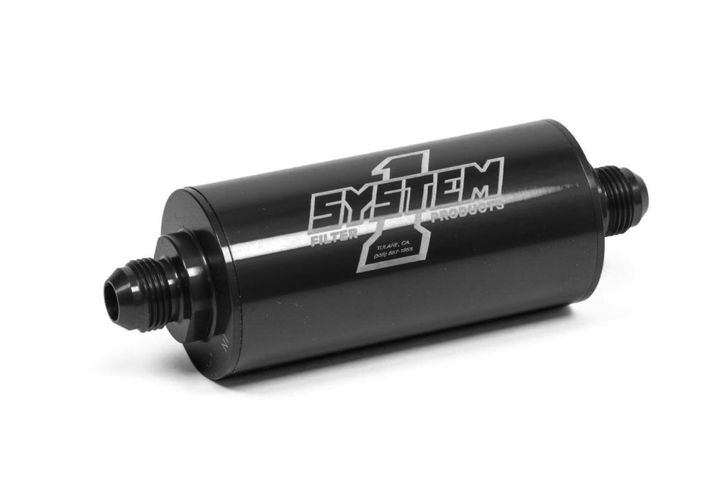 System One Inline Fuel FIlter - #8 Billet - Black