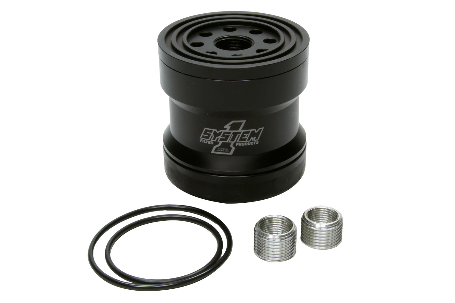 System One Billet Oil Filter w/Blt Cap 45 Micron - Black