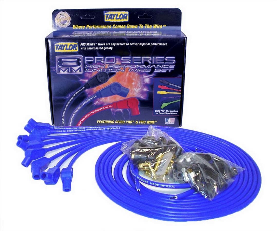 Taylor Cable 8mm Blue Spiro-Pro Wires