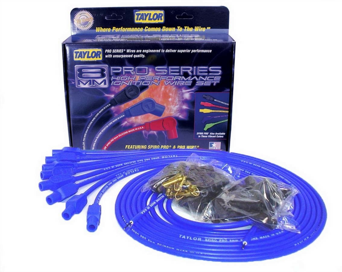 Taylor Cable 8mm Blue Spiro-Pro Wires